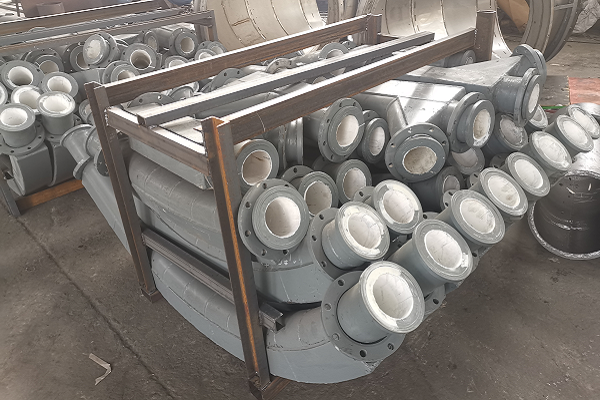 背覆式90°內(nèi)襯耐磨陶瓷彎頭